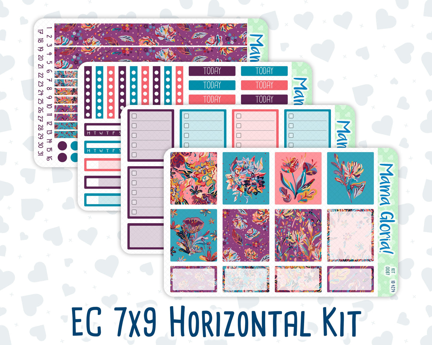 Kit 0087 - 7x9 - Splash - November - Autumn Fall - Weekly Kit For EC Horizontal Planners