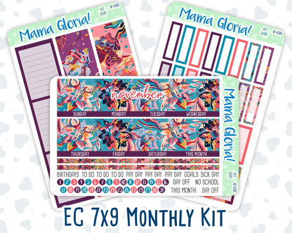 Kit 0087 -7x9 - Monthly - Splash - November - Autumn Fall- For EC Planners