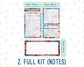 Kit 0087 -7x9 - Splash - November - Autumn Fall - Notes Pages - Dashboard Kit - Productivity Page