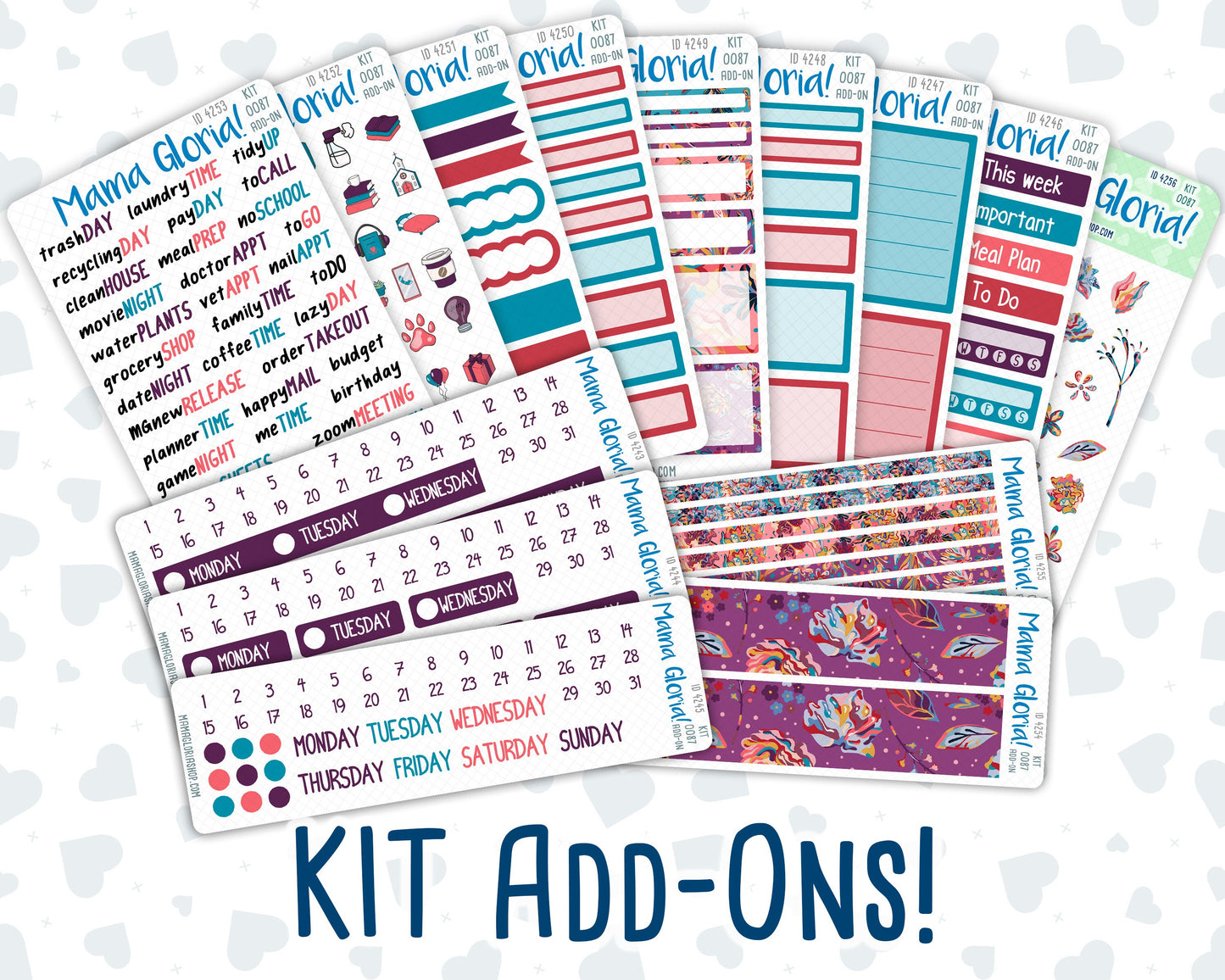 Kit 0087 Add Ons  - Splash - November - Planner Stickers - Kit 2022