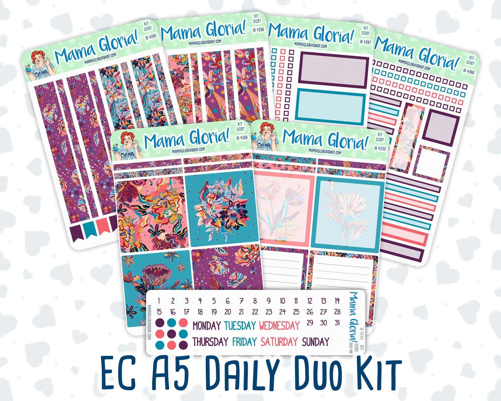 Kit 0087 - A5 Daily Duo - Splash - November Weekly