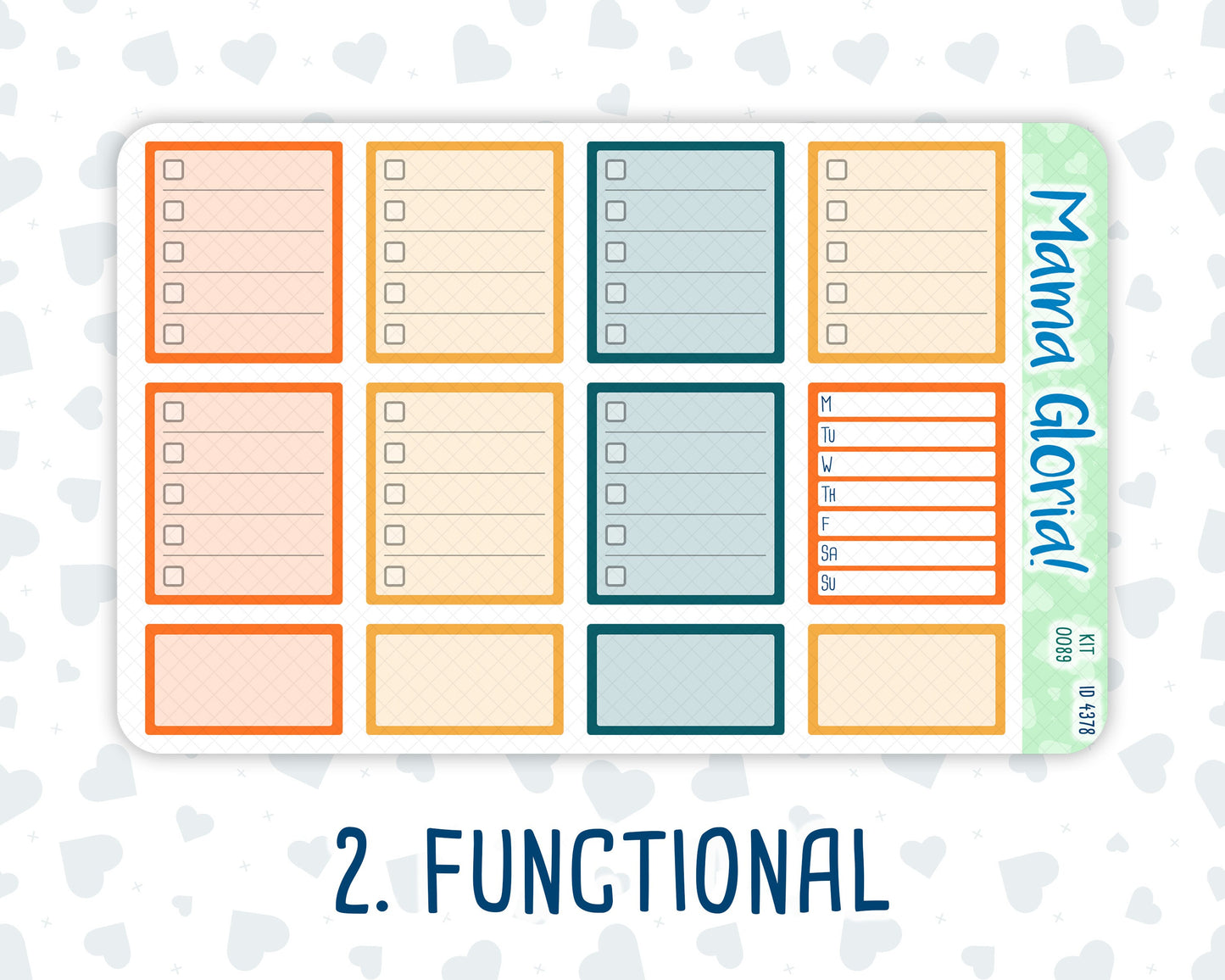 Kit 0089 - 7x9 - Thanksgiving Time - November - Autumn Fall - Weekly Kit For EC Horizontal Planners