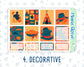 Kit 0089 - 7x9 - Thanksgiving Time - November - Autumn Fall - Weekly Kit For EC Horizontal Planners