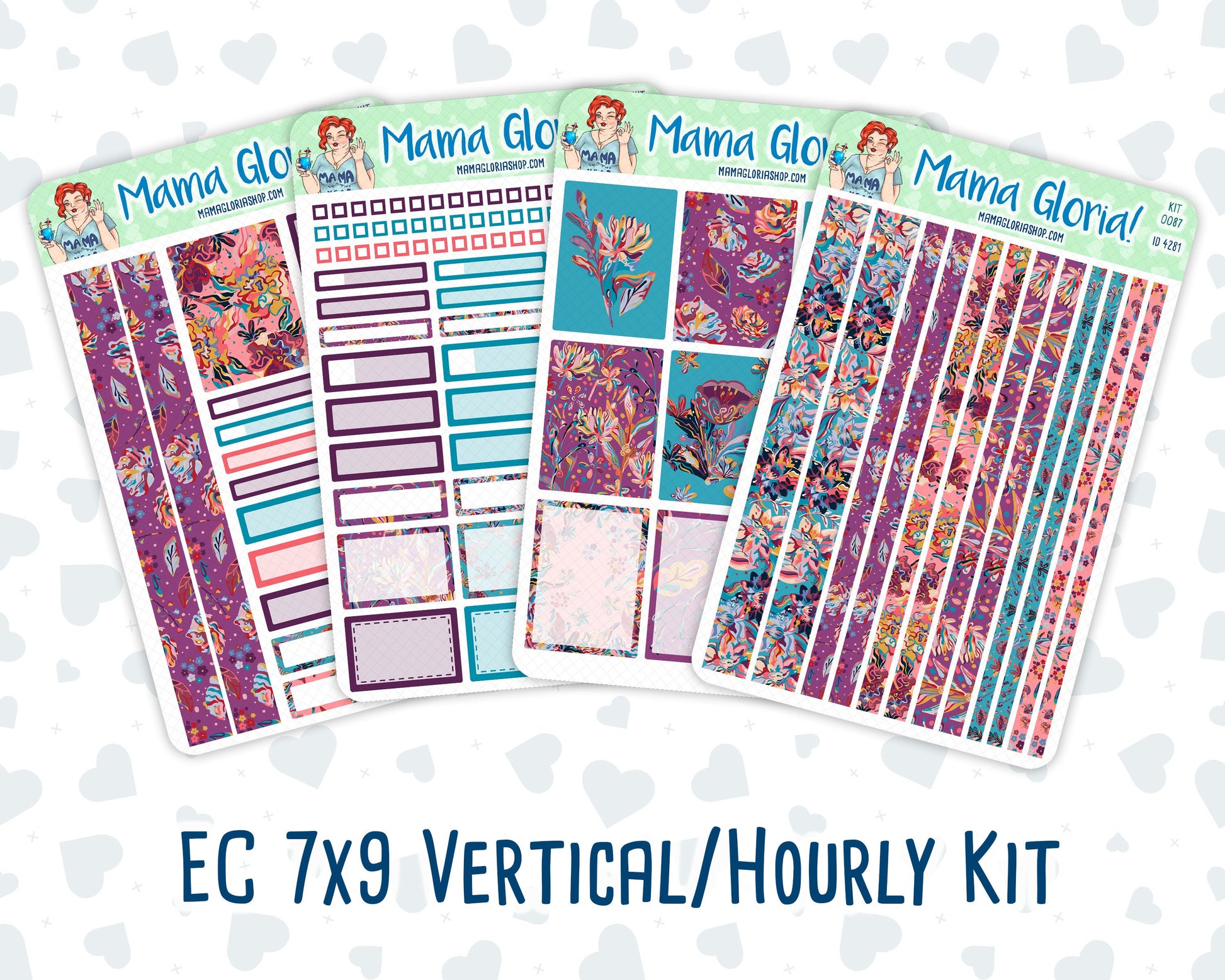 Kit 0087 -7x9 - Splash  - November - Autumn Fall Weekly Kit For Vertical And Hourly EC Planners