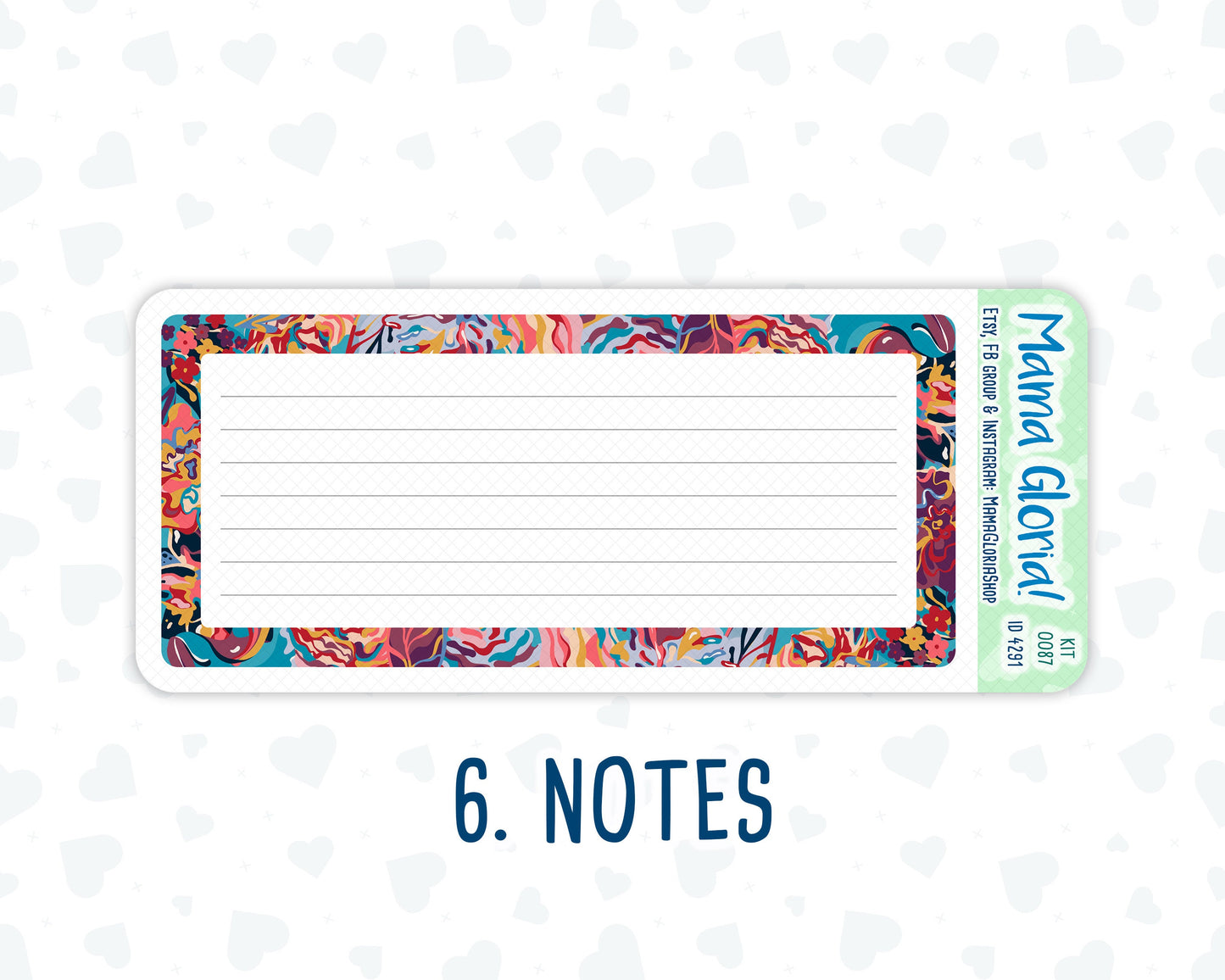 Kit 0087 -7x9 - Splash - November - Autumn Fall - Notes Pages - Dashboard Kit - Productivity Page