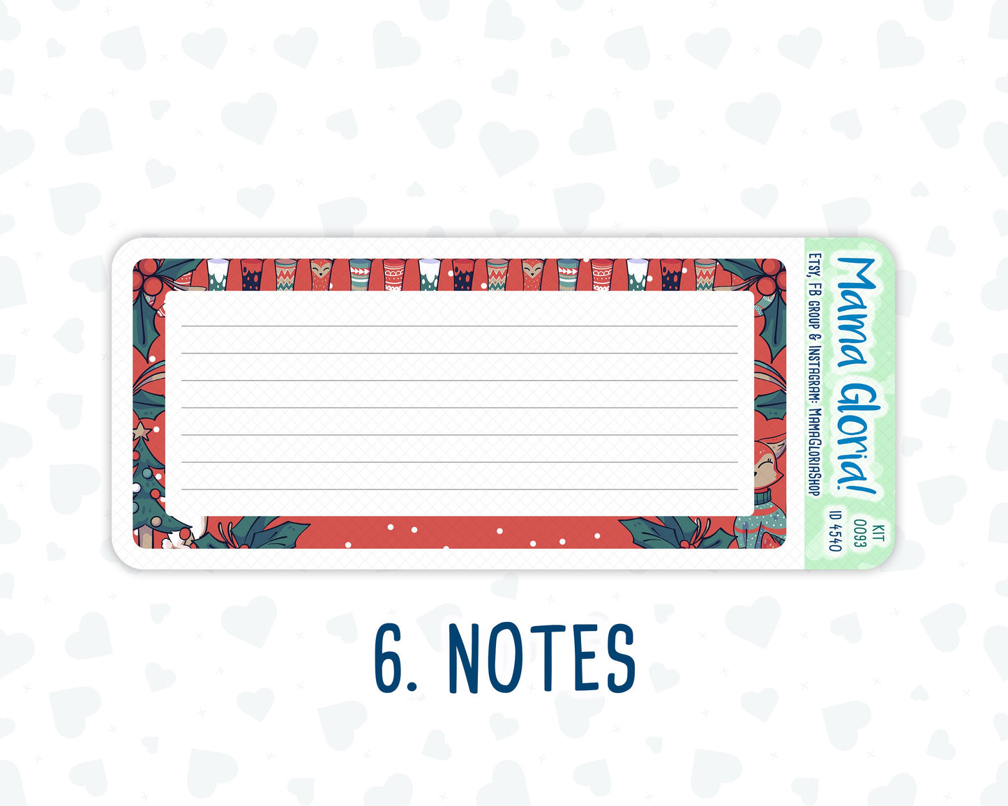 Kit 0093 -7x9 - Merry x-mas- December - Winter - Notes Pages - Dashboard Kit - Productivity Page