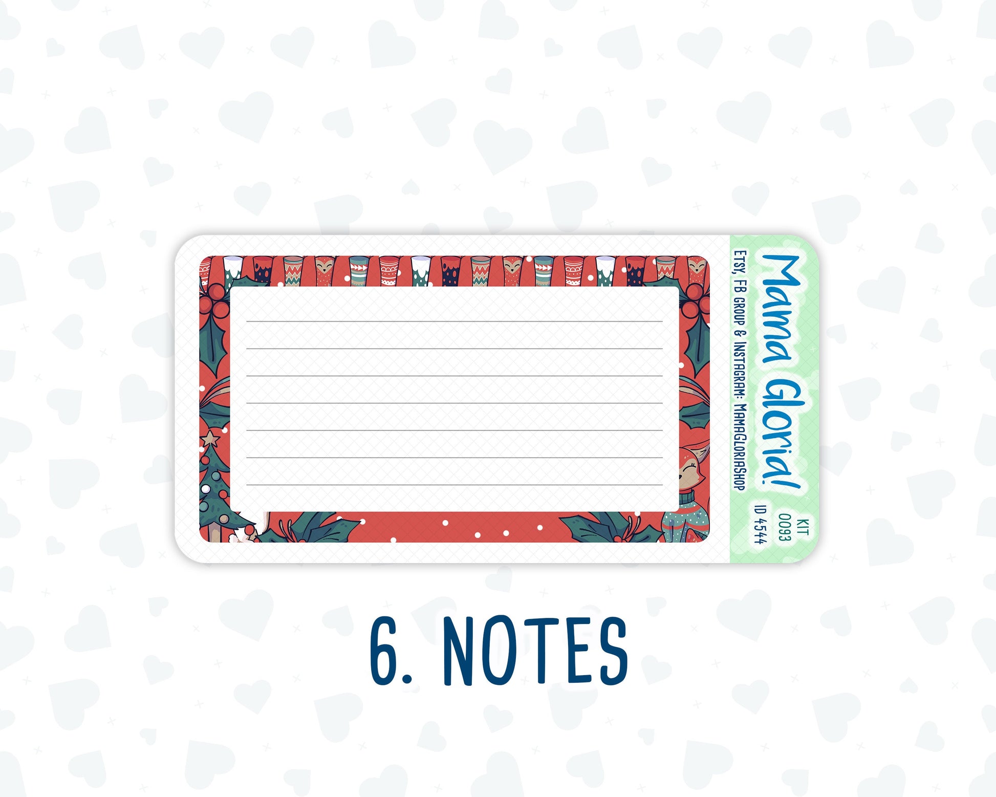 Kit 0093 -A5 - Merry x-mas - December - Winter - Notes Pages - Dashboard Kit - Productivity Page