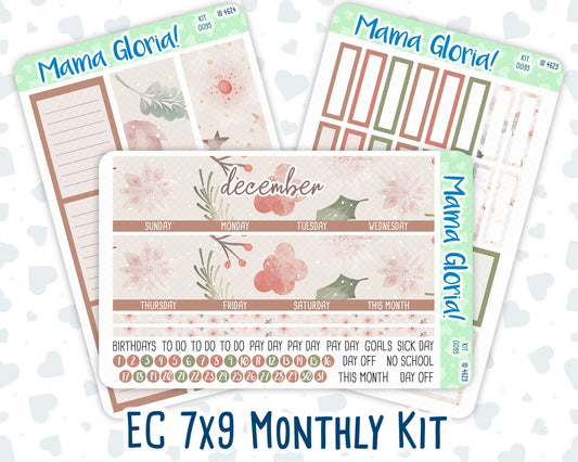 Kit 0095 -7x9 - Monthly - Dreams Come True - December - Winter- For EC Planners