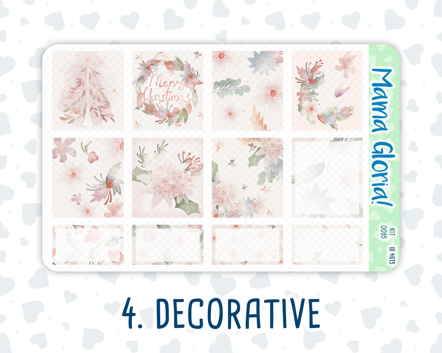 Kit 0095 - 7x9 -Dreams Come True -December - Winter- Weekly Kit For EC Horizontal Planners