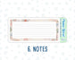 Kit 0095 -7x9 - Dreams Come True- December - Winter - Notes Pages - Dashboard Kit - Productivity Page