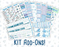 Kit 0097 Add Ons  -Frozen Flowers - January - Planner Stickers - Kit 2023