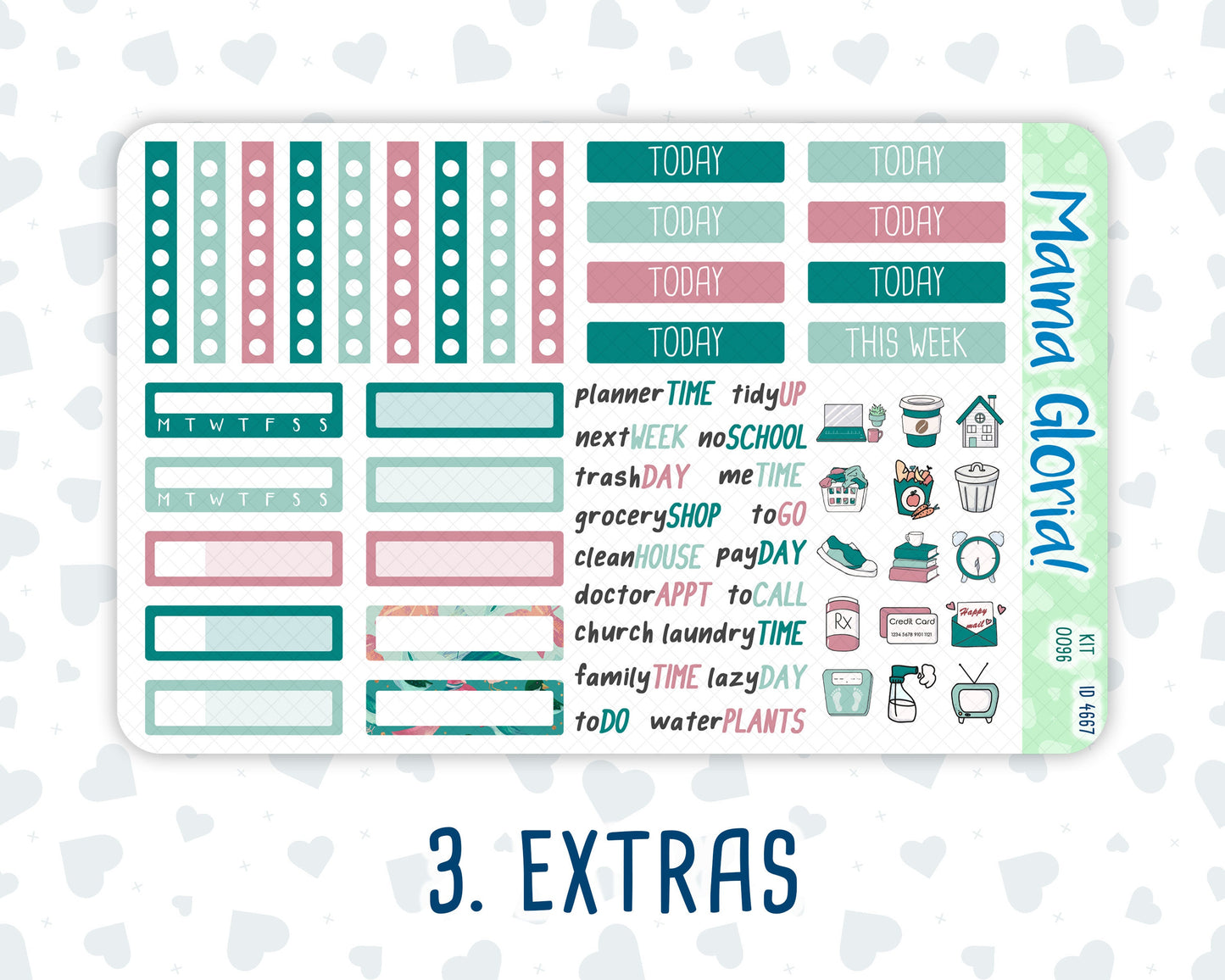 Kit 0096 - 7x9 - Winter Mood  -January - Winter- Weekly Kit For EC Horizontal Planners