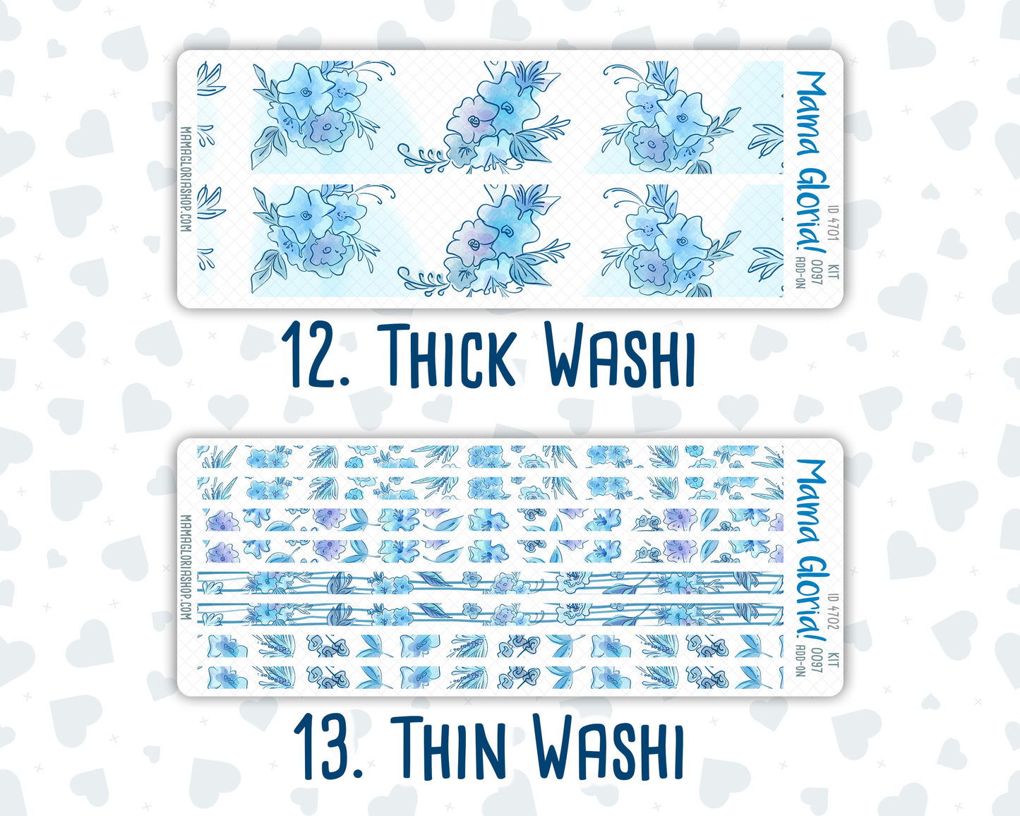 Kit 0097 Add Ons  -Frozen Flowers - January - Planner Stickers - Kit 2023