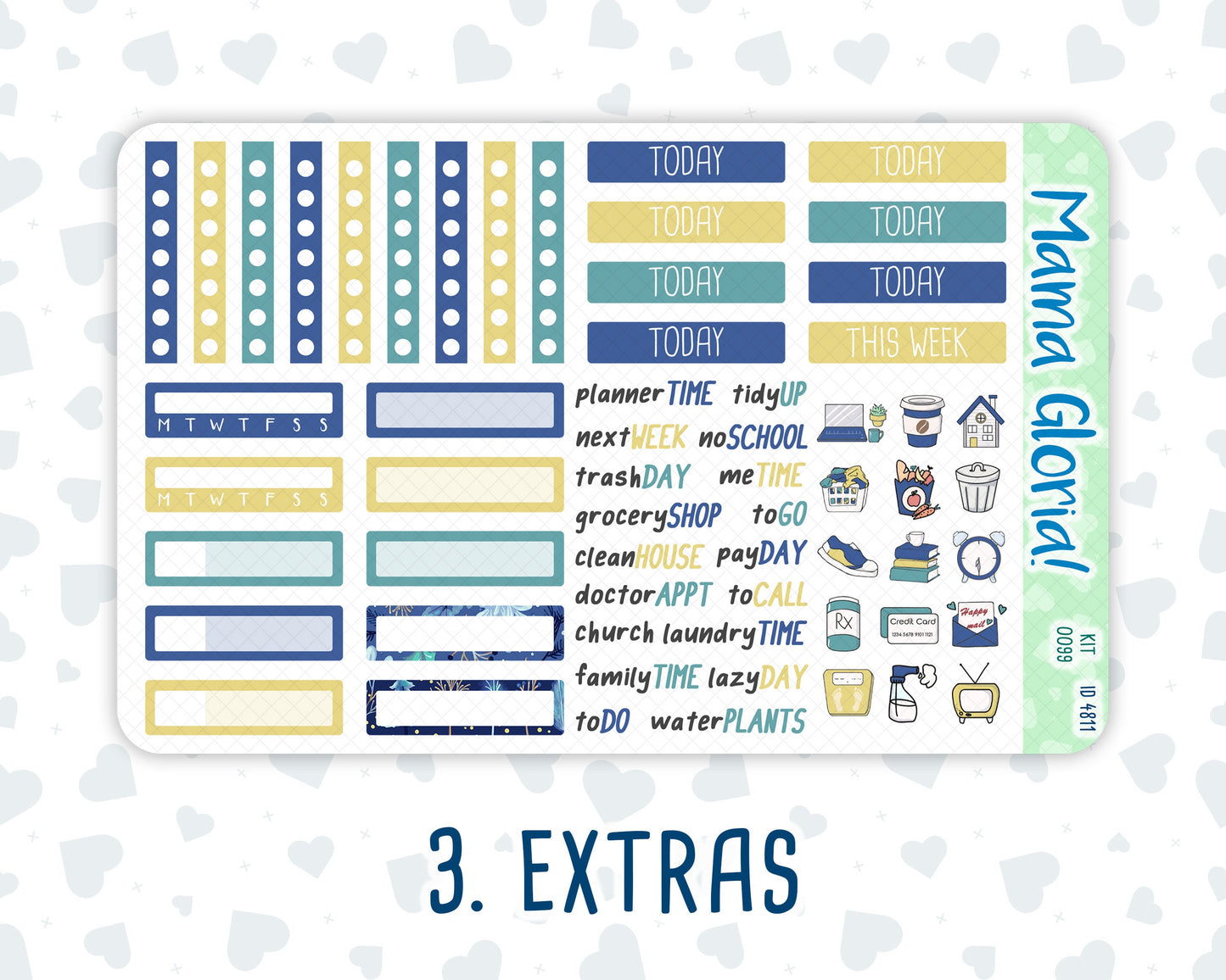 Kit 0099 - 7x9 - New Year In The Town -January - Winter- Weekly Kit For EC Horizontal Planners