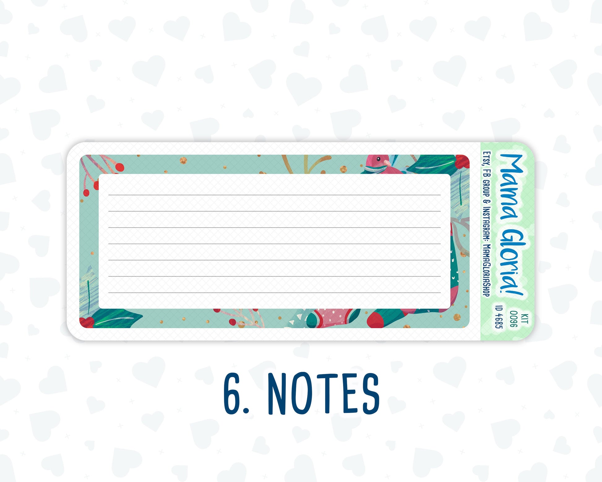 Kit 0096 -7x9 - Winter Mood - January - Winter - Notes Pages - Dashboard Kit - Productivity Page