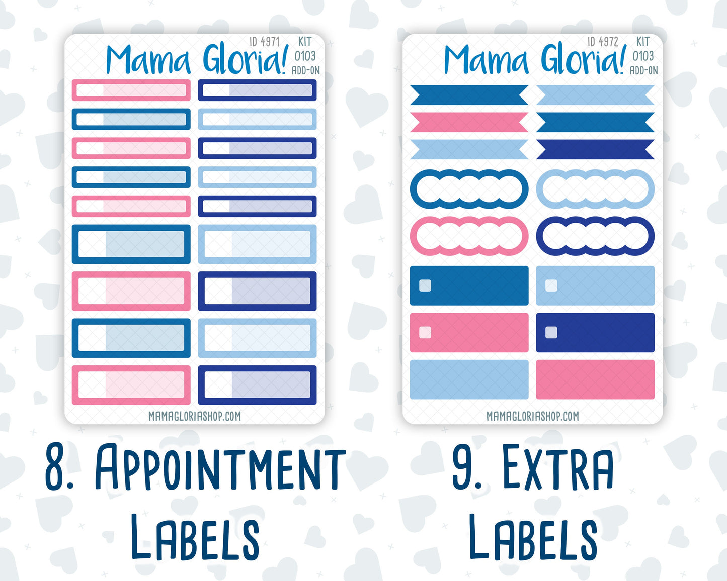 DR @___ Month Label - SMC Personal Size Monthly Planner Stickers