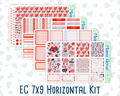 Kit 0102 - 7x9 - You And I -February- Winter- Weekly Kit For EC Horizontal Planners