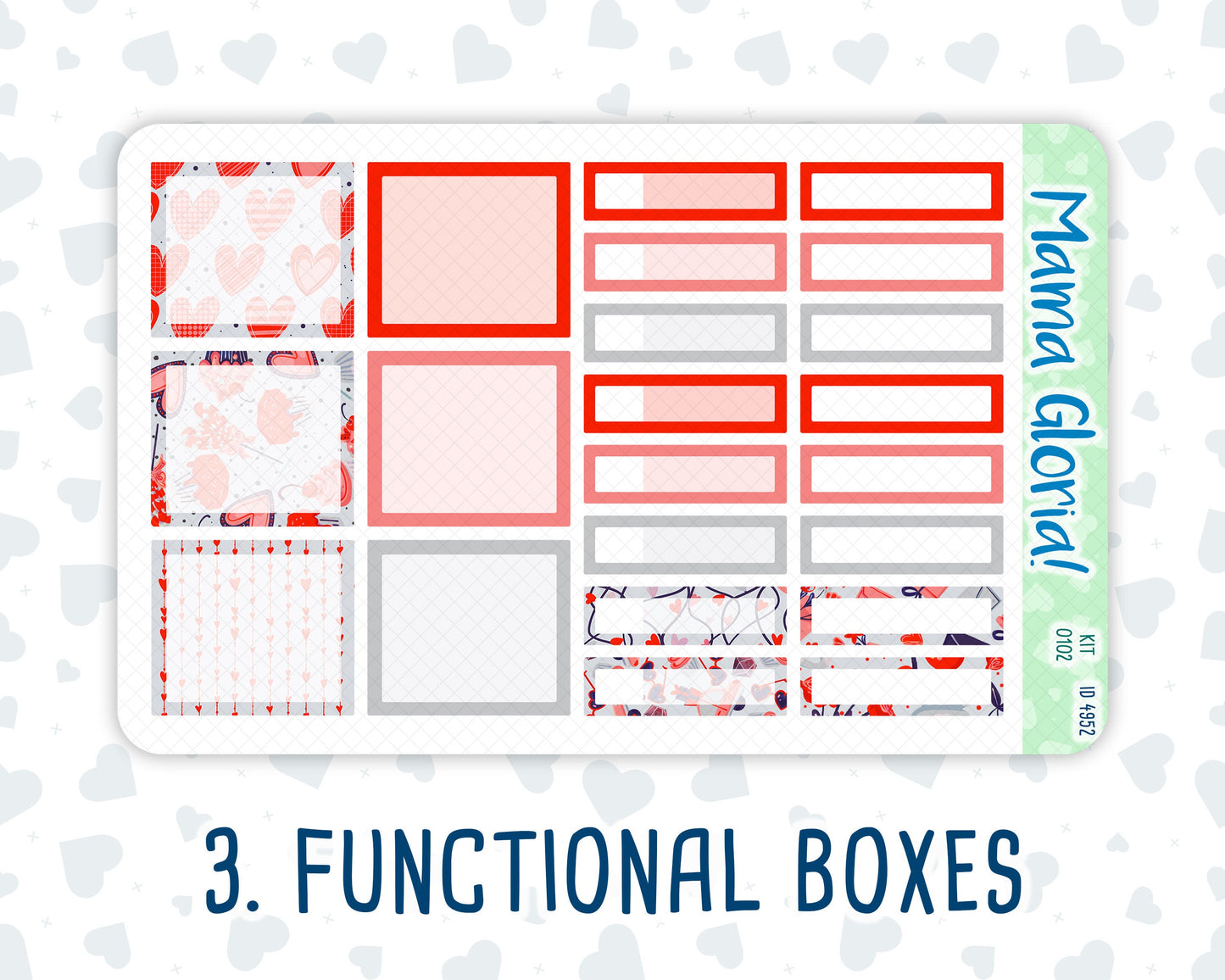 Kit 0102 -7x9 - Monthly - You And I- February- Winter- For EC Planners