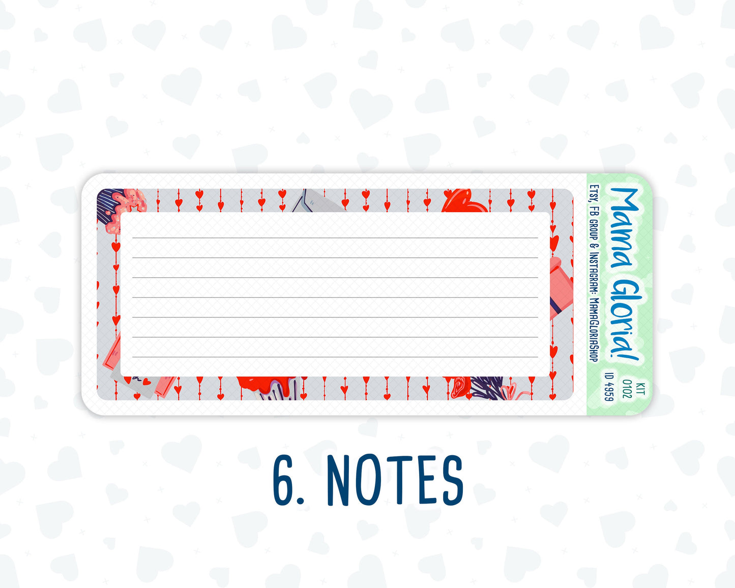 Kit 0102 -7x9 - You And I - February- Winter - Notes Pages - Dashboard Kit - Productivity Page