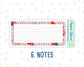 Kit 0102 -7x9 - You And I - February- Winter - Notes Pages - Dashboard Kit - Productivity Page