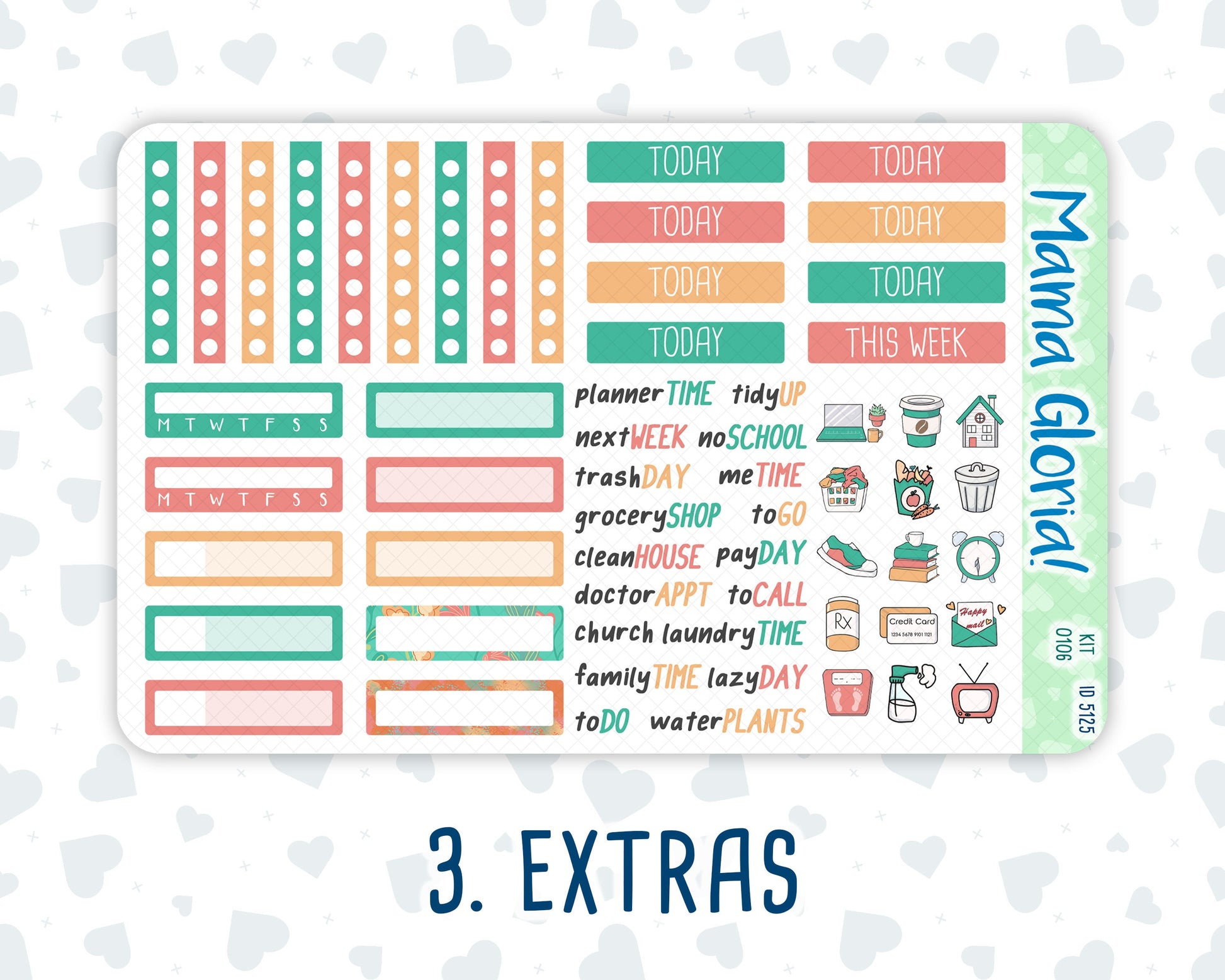 Kit 0106 - 7x9 - Butterfly Mood-March- Spring- Weekly Kit For EC Horizontal Planners