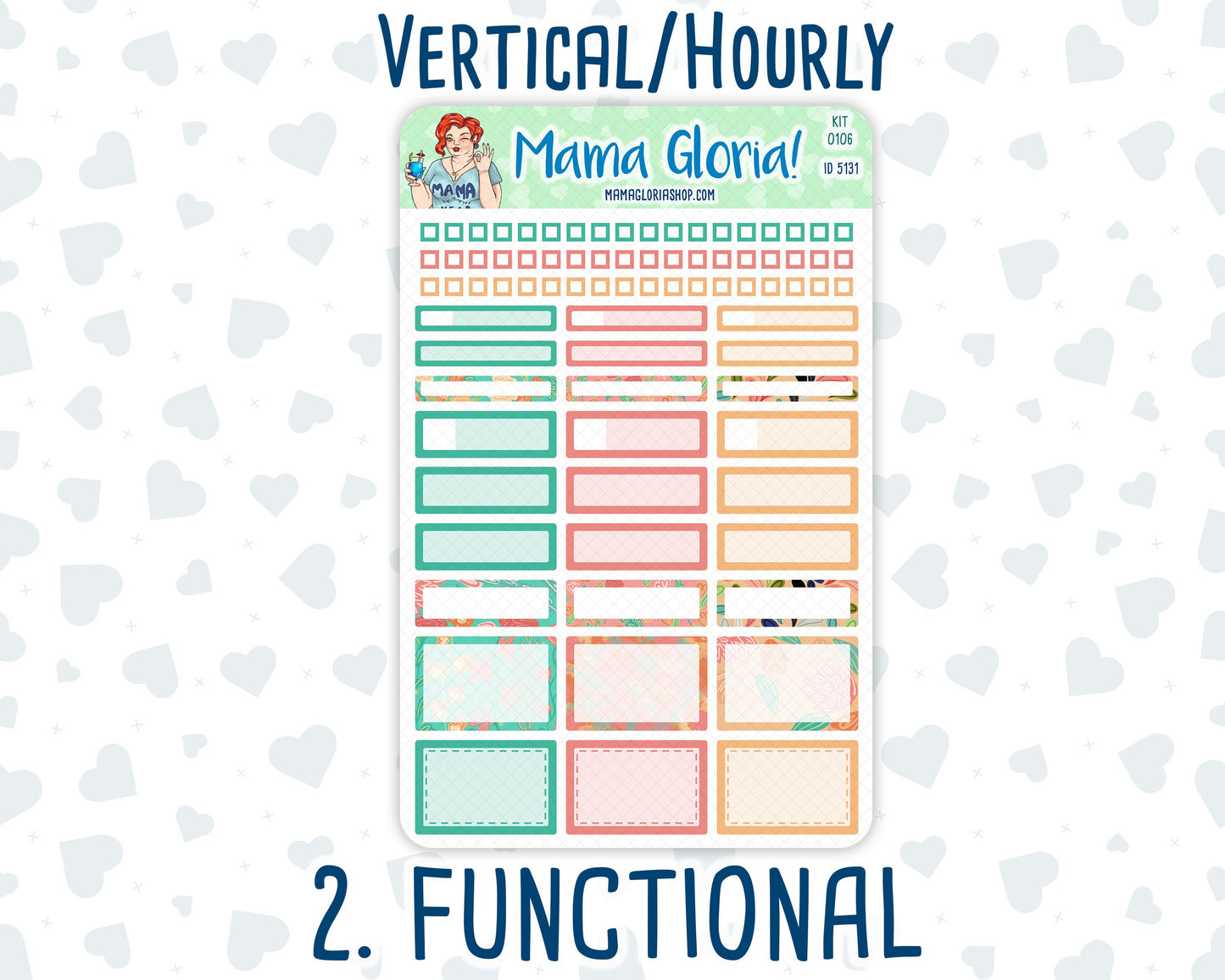 Kit 0106 -7x9 - Butterfly Mood- March- Spring - Weekly Kit For Vertical And Hourly EC Planners