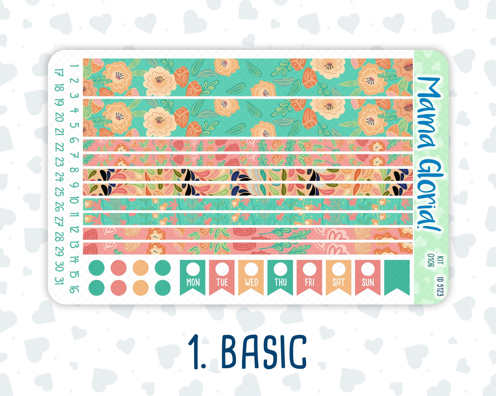 Kit 0106 - 7x9 - Butterfly Mood-March- Spring- Weekly Kit For EC Horizontal Planners