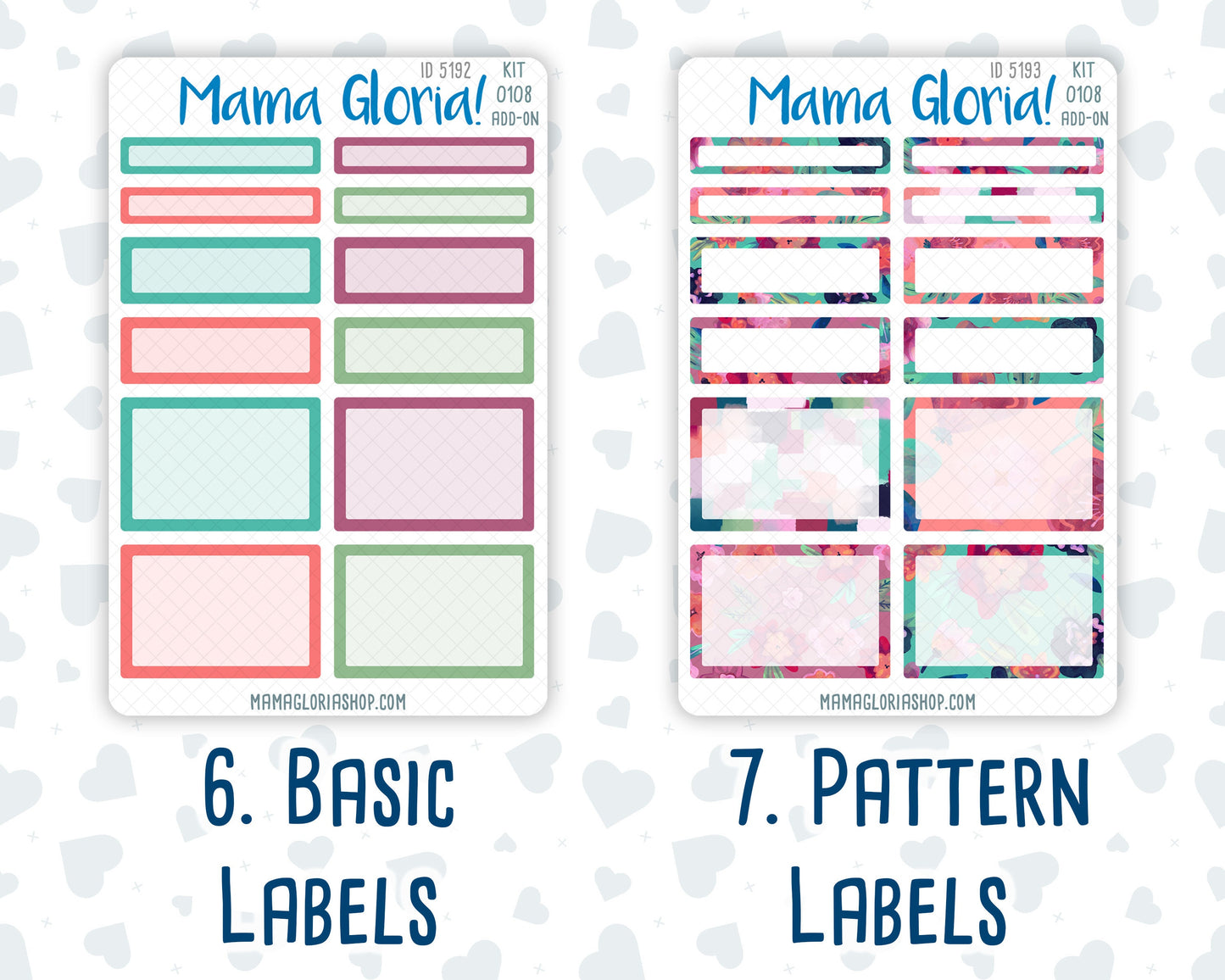 Kit 0108 Add Ons  - Colors - April- Planner Stickers - Kit 2023