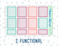 Kit 0108- 7x9 - Colors-April- Spring- Weekly Kit For EC Horizontal Planners