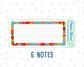 Kit 0109 -7x9 - Smile- April- Spring- Notes Pages - Dashboard Kit - Productivity Page