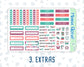 Kit 0108- 7x9 - Colors-April- Spring- Weekly Kit For EC Horizontal Planners