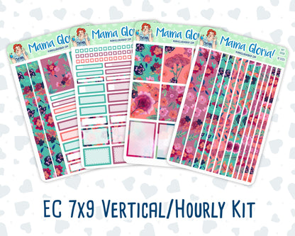 Kit 0108 -7x9 - Colors- April- Spring - Weekly Kit For Vertical And Hourly EC Planners