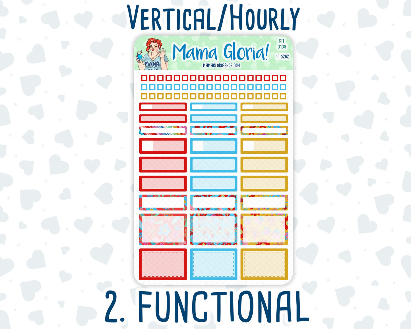 Kit 0109 -7x9 - Smile- April- Spring - Weekly Kit For Vertical And Hourly EC Planners