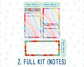 Kit 0109 -7x9 - Smile- April- Spring- Notes Pages - Dashboard Kit - Productivity Page