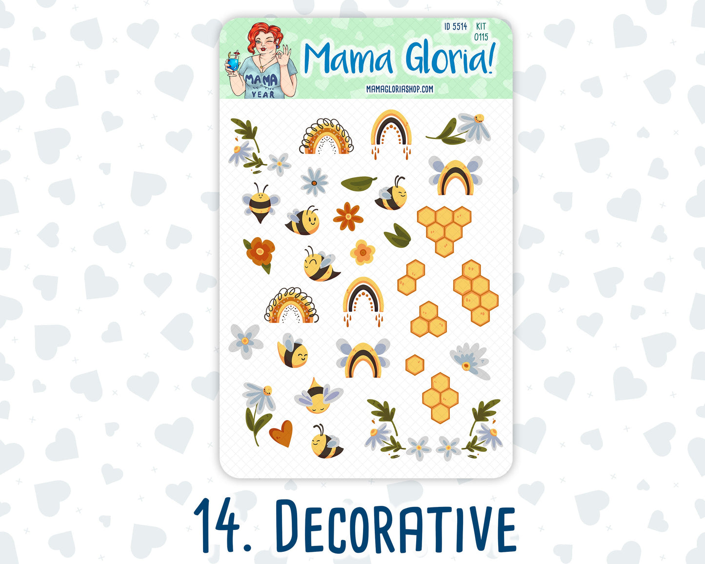 Kit 0115 Add Ons  - Honey Buzz - May- Planner Stickers - Kit 2023