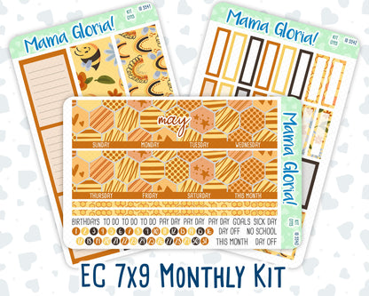 Kit 0115 -7x9 - Monthly - Honey Buzz- May- Spring- For EC Planners