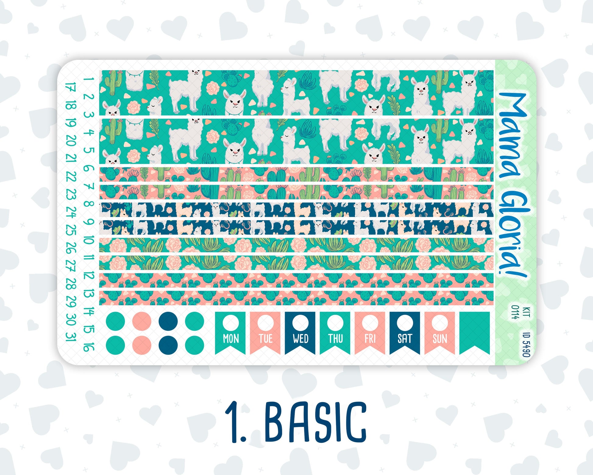 Kit 0114- 7x9 - Highland Harmony-May- Spring- Weekly Kit For EC Horizontal Planners