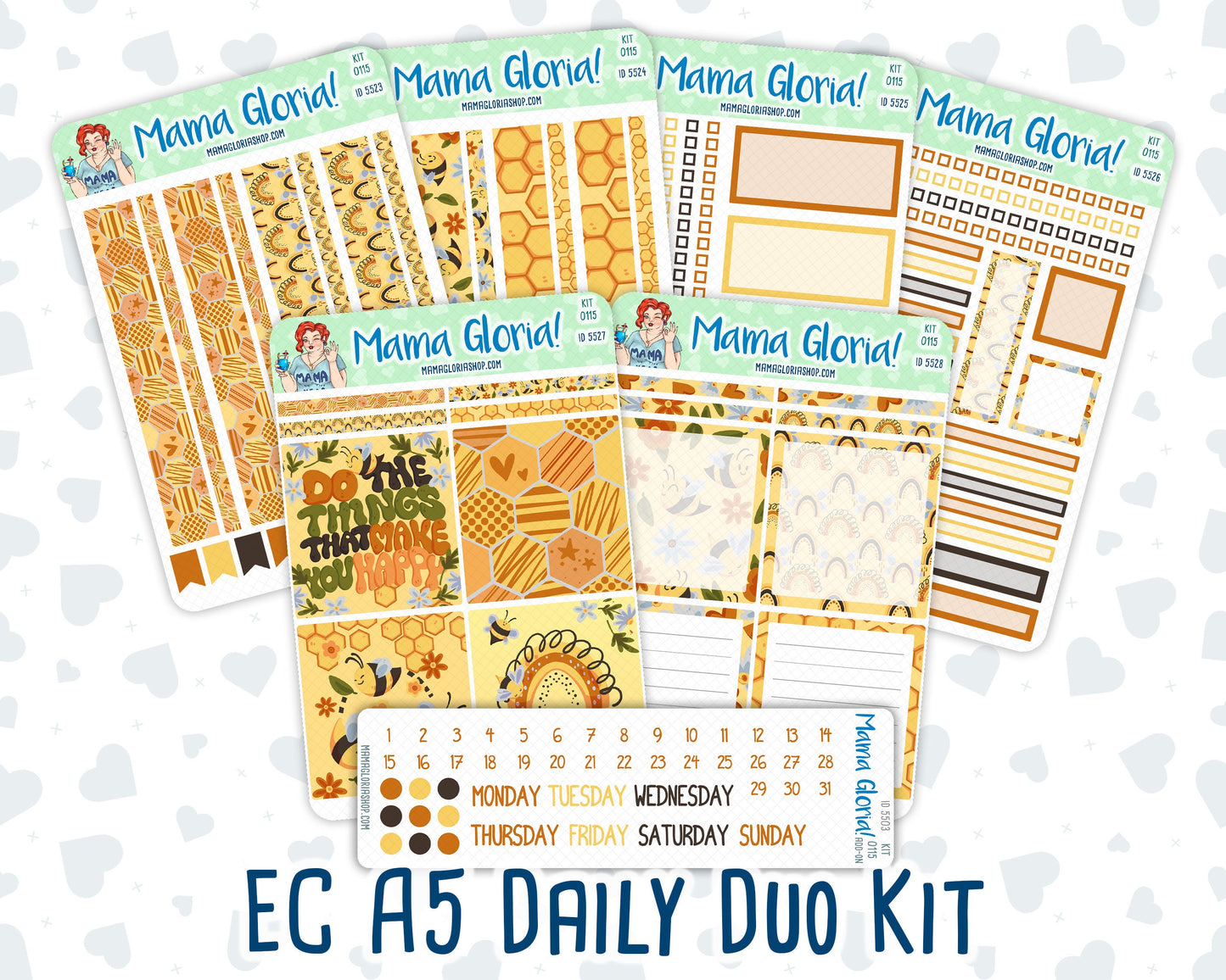 Kit 0115- A5 Daily Duo -Honey Buzz- May