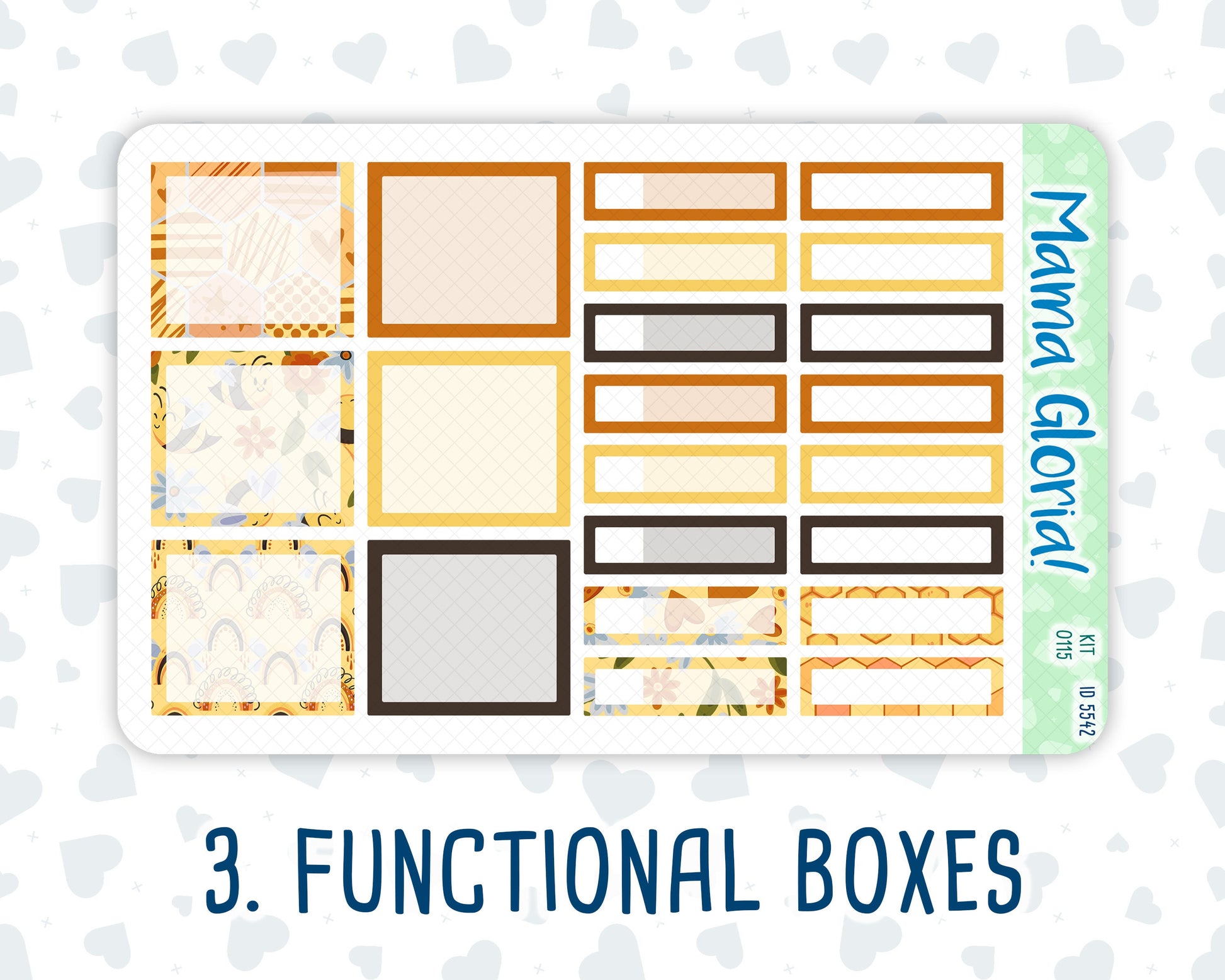 Kit 0115 -7x9 - Monthly - Honey Buzz- May- Spring- For EC Planners