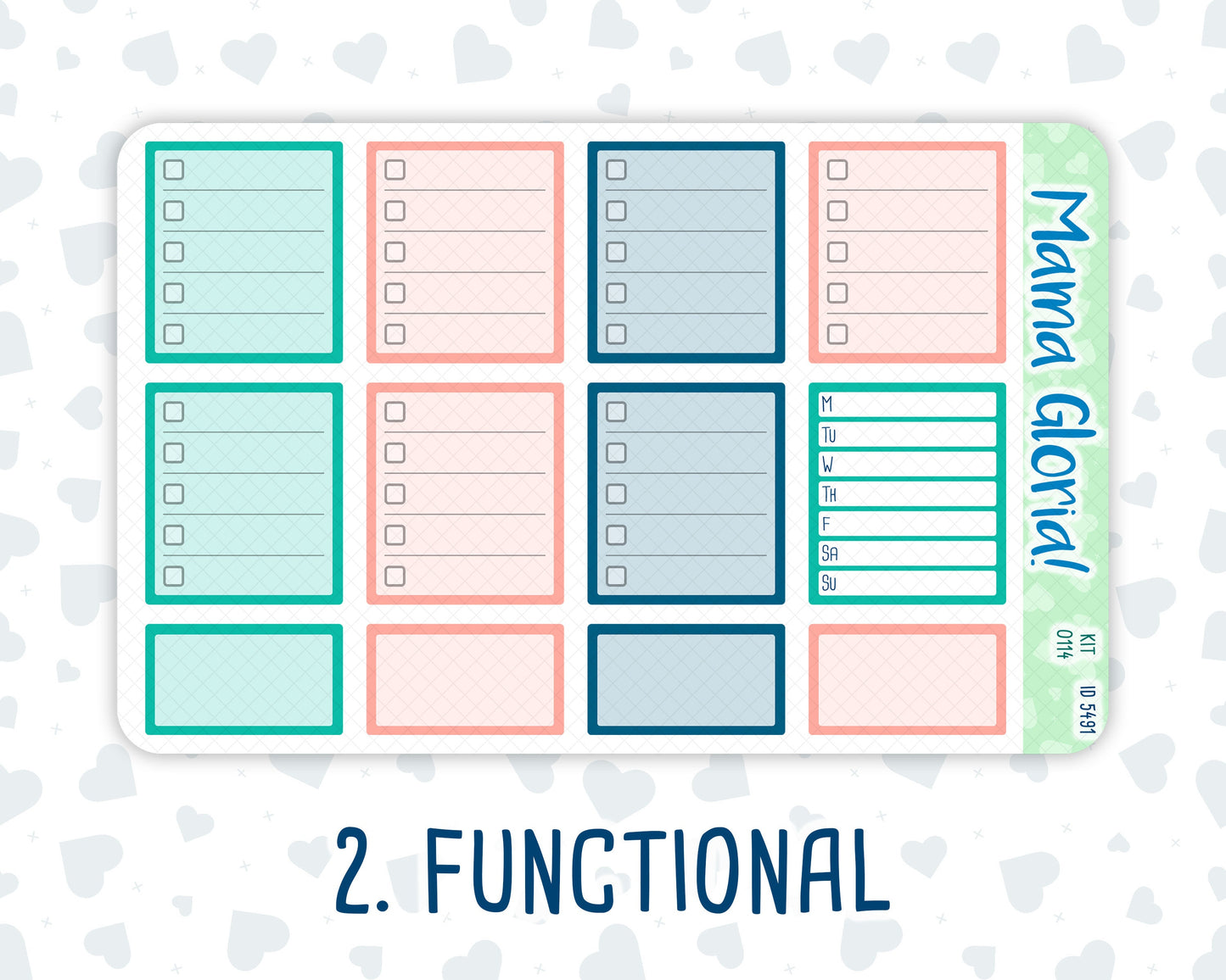 Kit 0114- 7x9 - Highland Harmony-May- Spring- Weekly Kit For EC Horizontal Planners