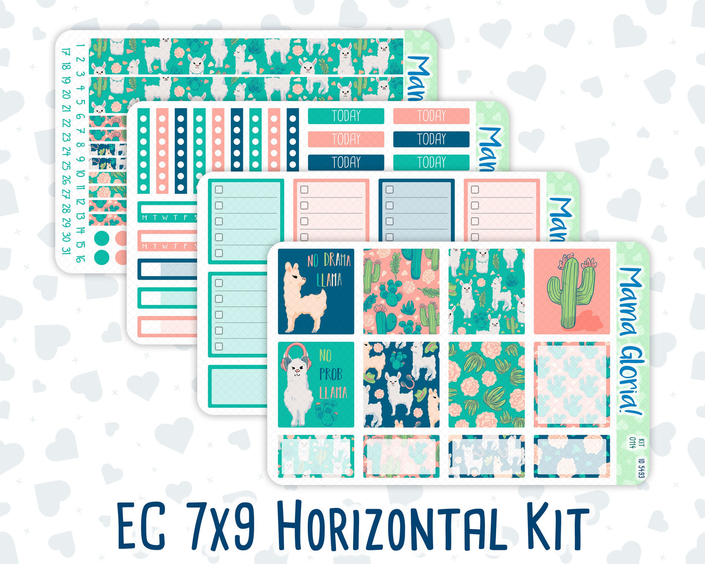 Kit 0114- 7x9 - Highland Harmony-May- Spring- Weekly Kit For EC Horizontal Planners