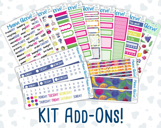 Kit 0117 Add Ons  - Summer Spectrum- June- Planner Stickers - Kit 2023