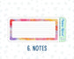 Kit 0128 -7x9 - Garden Glitz- September- Autumn- Notes Pages - Dashboard Kit - Productivity Page