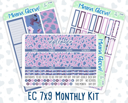 Kit 0129 -7x9 - Monthly - Regal Safari- September- Autumn- For EC Planners