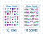 Kit 134 Add Ons - Neon Nightfall - October- Planner Stickers - Kit 2023