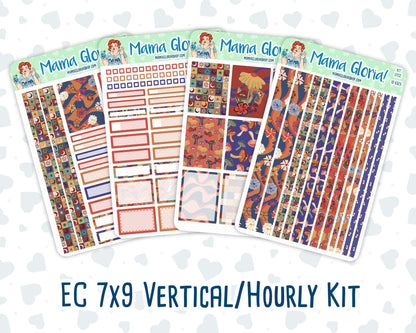 Kit 0132 -7x9 - Shroomville- October- Autumn- Weekly Kit For Vertical And Hourly EC Planners