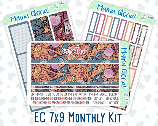 Kit 0135 -7x9 - Monthly - Haunted Harvest- October- Autumn- For EC Planners