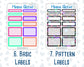 Kit 134 Add Ons - Neon Nightfall - October- Planner Stickers - Kit 2023