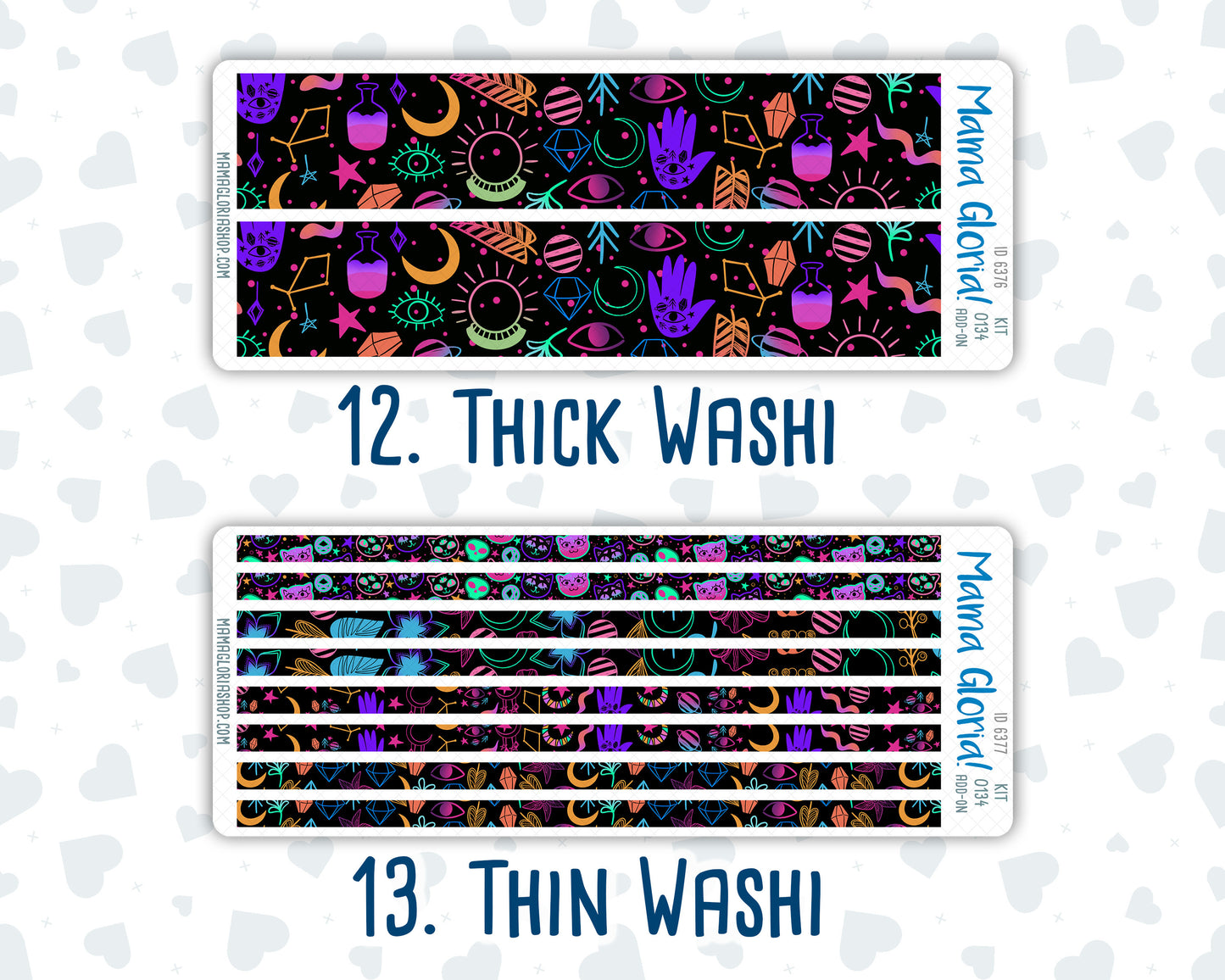 Kit 134 Add Ons - Neon Nightfall - October- Planner Stickers - Kit 2023