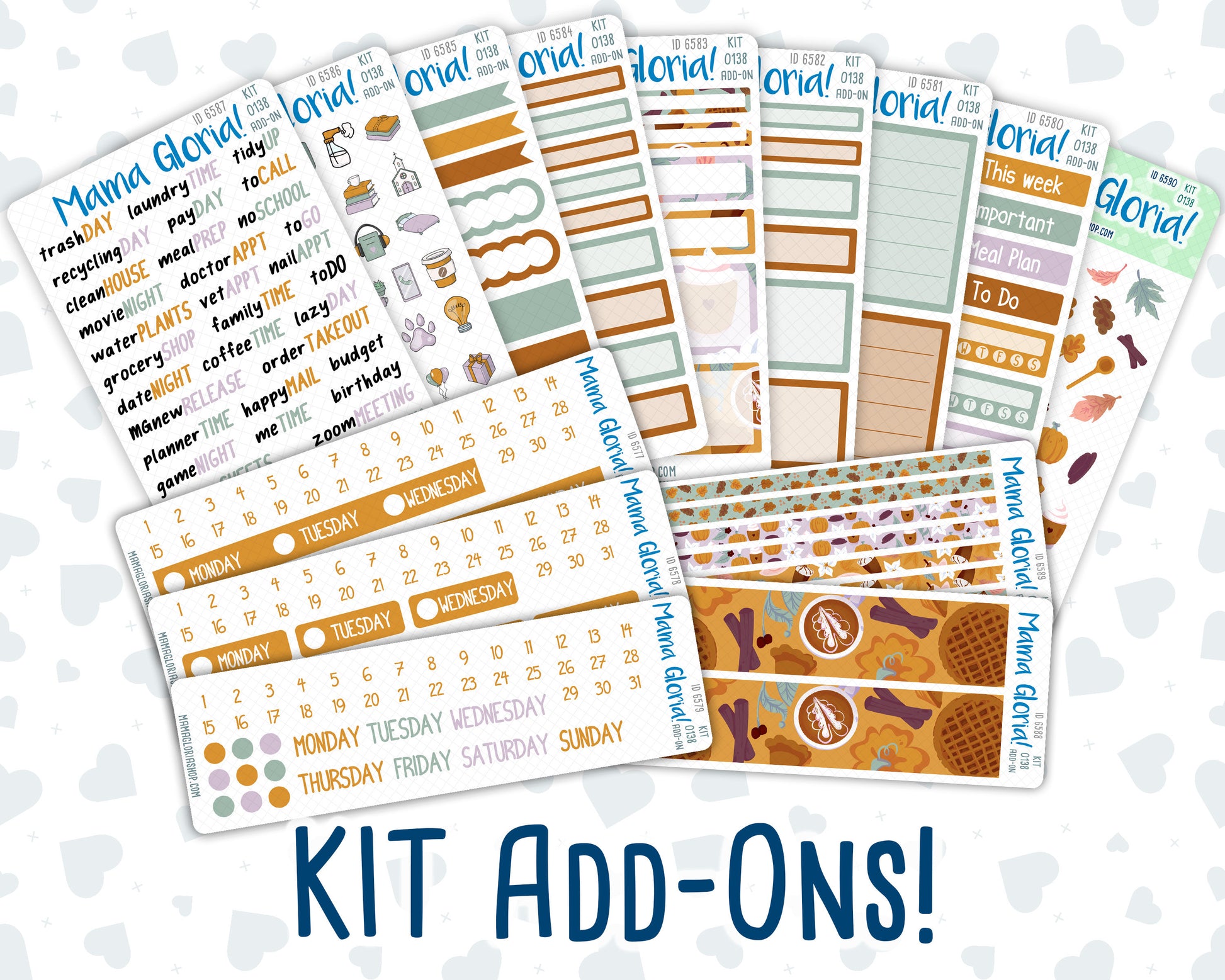 Kit 138 Add Ons - Aromas - November - Planner Stickers - Kit 2023